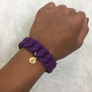 Rubber link Marc Jacobs link bracelet (purple)